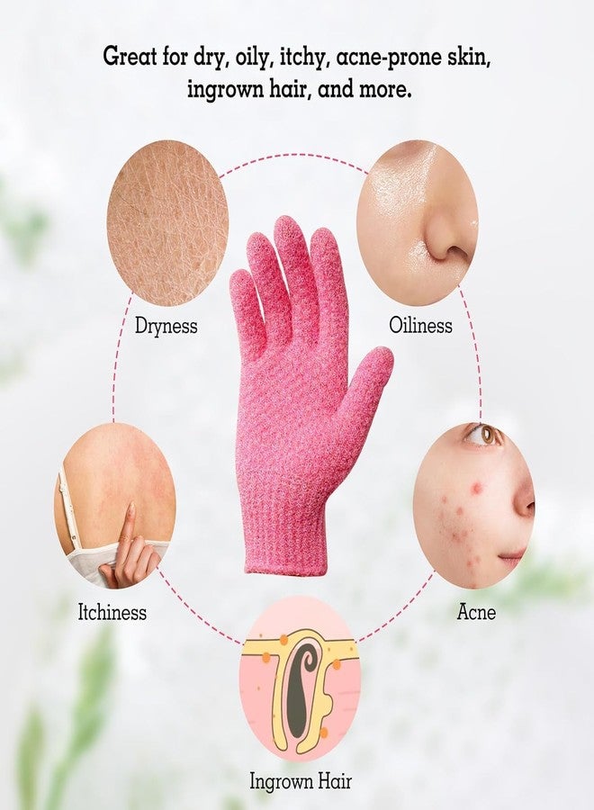 Aakarit Bath Gloves for Shower Natural Exfoliating Wash for Body and Face, Dead Skin Remover, Double Sided Microfiber Adults and Kids | Pack Of 1 | Multicolor - Image 3