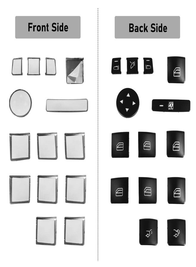 Moonlinks Replacement Interior Door Window Switch Button Cover Compatible with Mercedes Benz A B C E G GLA CLA GLK GL ML GLE Class W204 W212 W246 W166 X166 X204 Tesla Modle X S 14 - Image 3