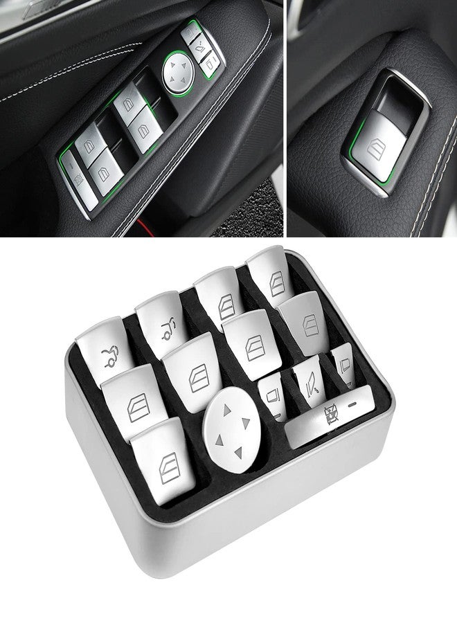 Moonlinks Replacement Interior Door Window Switch Button Cover Compatible with Mercedes Benz A B C E G GLA CLA GLK GL ML GLE Class W204 W212 W246 W166 X166 X204 Tesla Modle X S 14 - Image 1