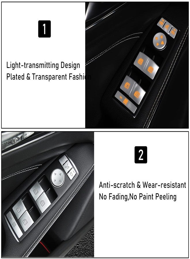 Moonlinks Replacement Interior Door Window Switch Button Cover Compatible with Mercedes Benz A B C E G GLA CLA GLK GL ML GLE Class W204 W212 W246 W166 X166 X204 Tesla Modle X S 14 - Image 5