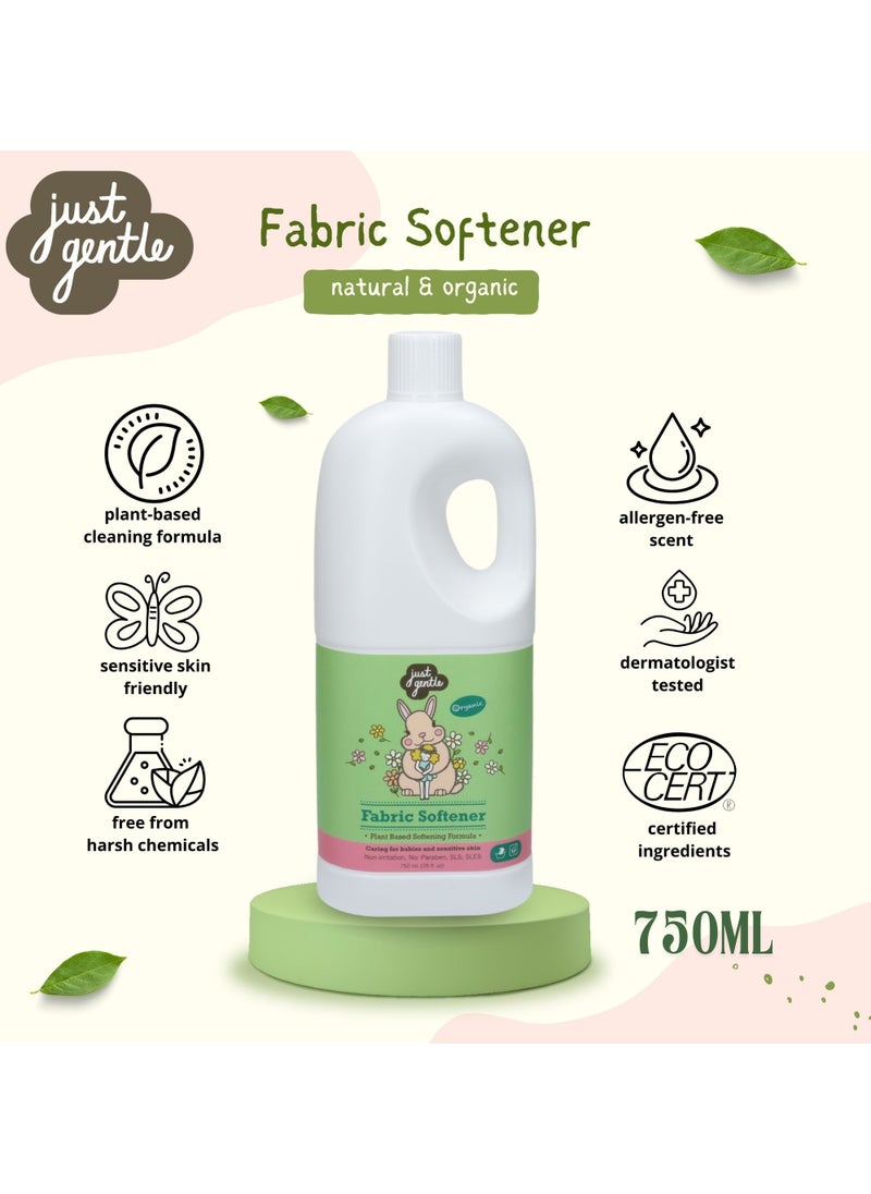 Just Gentle Plant-Based Natural Fabric Softener - Eco-Friendly, Hypoallergenic, Gentle on Sensitive Skin, 750ml  - Image 5