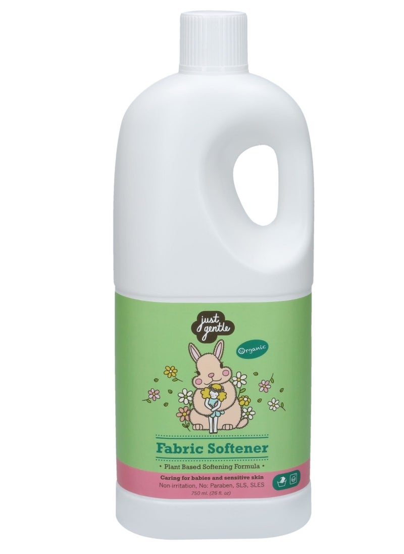 Just Gentle Plant-Based Natural Fabric Softener - Eco-Friendly, Hypoallergenic, Gentle on Sensitive Skin, 750ml  - Image 1