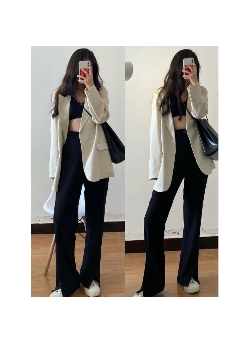 Generic Korean Style Loose Blazer Women Spring Autumn Black  - Image 1