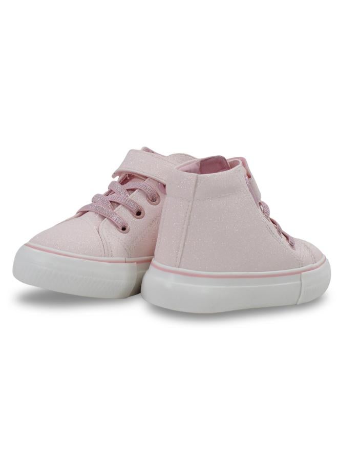 Girls Leather Half Boots – Pink - Image 2