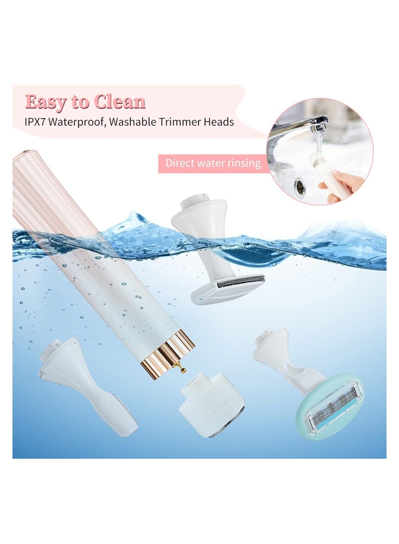 Electric Epilator for Women, 4 in 1 Flawless Hair Remover, Portable Wet & Dry  Professional Lady Shaver, Portable Trimmer, Rechargeable Painless Hair Removal Tool Razors Women Eyebrow Nose Face Leg - Image 5
