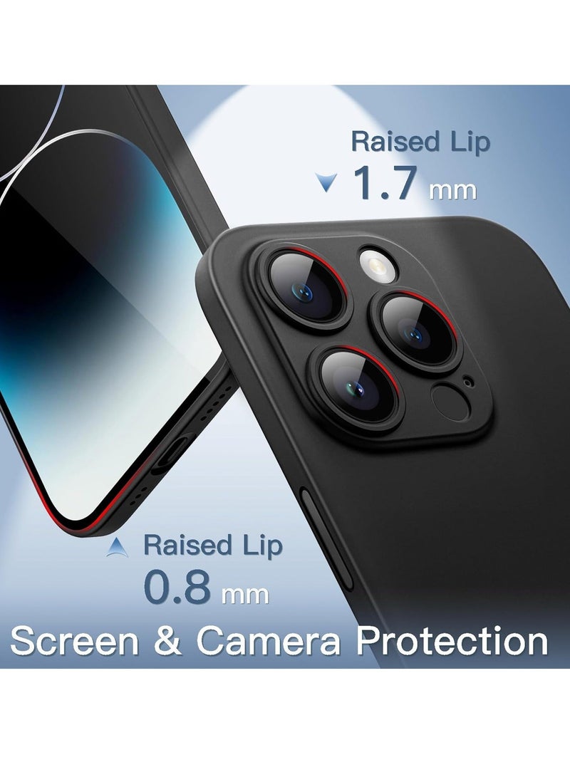 MUNTAQI Ultra Slim (0.35mm Thin) Case for iPhone 14 Pro Max 6.7-Inch, Camera Lens Cover Full Protection, Lightweight Matte Finish PP Hard Minimalist Case, Support Wireless Charging (Black) - Image 4