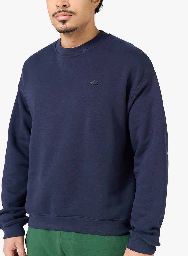 LACOSTE Crew Neck Loose Fit Sweatshirt - Image 3
