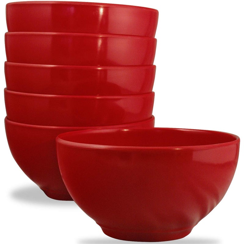 Reston Lloyd Calypso Basics by Reston Lloyd Melamine Bowl Set of 6 Red 16 ounces