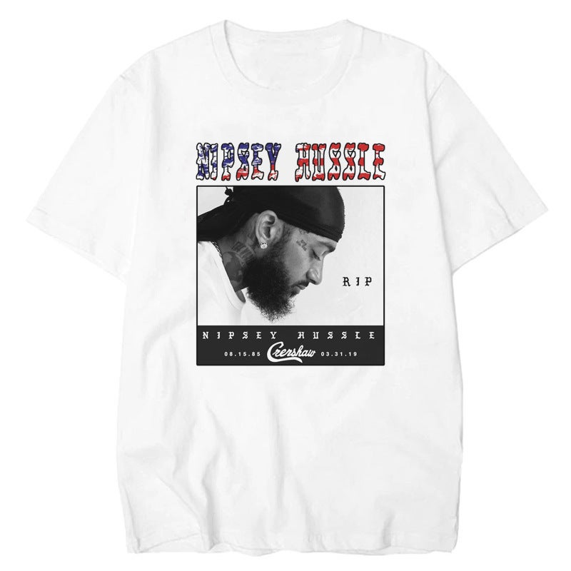 Short-Sleeved The Great Nipsey Men'S Printed T-Shirt 2019 White Nipsey Husslt-Shirt - Image 3