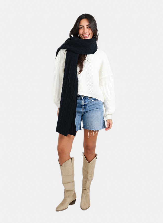Carina Braided Pattern Scarf - Image 1