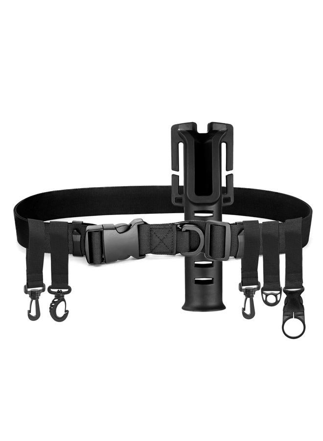 SAMSFX Adjustable Fishing Wader Belt Wading Belts for Surf Casting Kayak Fishing Accessories Waders Straps, 2" Wader Belt & Rod Holder, Adjustable - Image 1