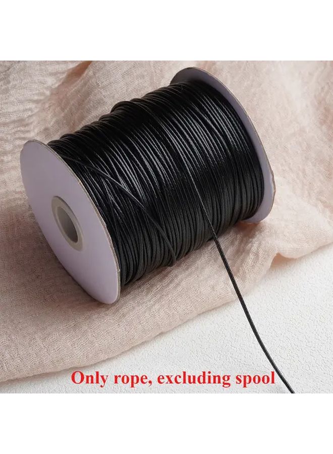 Khaki Handwoven Steel Cord 59x3937 Inch For Bracelet And Jewelry Making Thread Durable Synthetic Leather For DIY Necklaces Sweaters Bags Crafts Jewelry Supplies Smooth Texture Decorative Bead Strands - Image 3