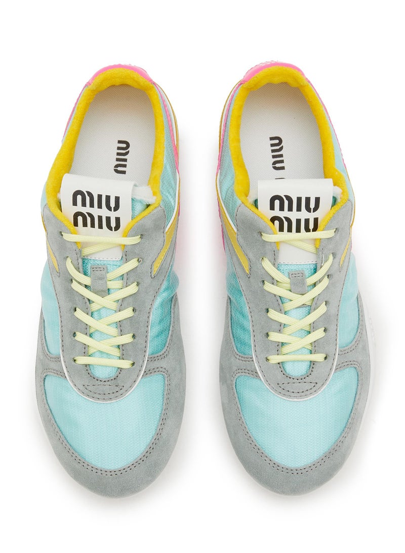 مياو مياو أحذية رياضية من القماش التقني والجلد المدبوغ - Image 1