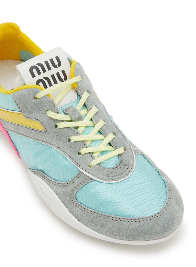 مياو مياو أحذية رياضية من القماش التقني والجلد المدبوغ - Image 2