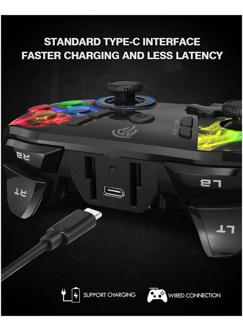 EasySMX EasySMX 2.4G Wireless Game Controller Joystick for PC/PS3/Nintendo Switch/Android/Tesla/Vista/TV Box/Steam, Rechargeable , M customized Muttons Dual shock, Turbo  - Image 5