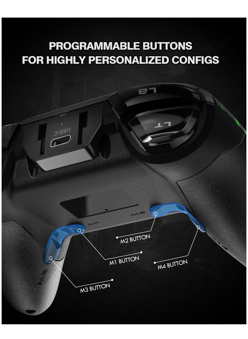 EasySMX EasySMX 2.4G Wireless Game Controller Joystick for PC/PS3/Nintendo Switch/Android/Tesla/Vista/TV Box/Steam, Rechargeable , M customized Muttons Dual shock, Turbo  - Image 4