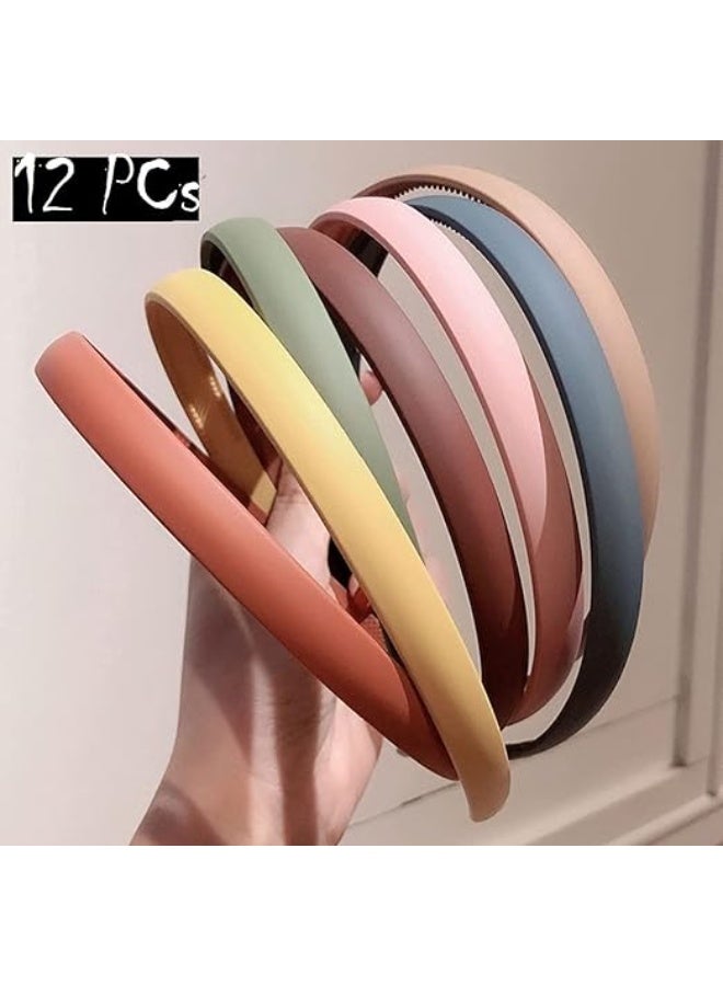 التعارف مجموعة آنا كرييشنز المكونة من 12 قطعة من ربطات الشعر البلاستيكية الكورية الأنيقة ذات الأسنان غير اللامعة، إكسسوار للشعر للنساء والفتيات - Image 2