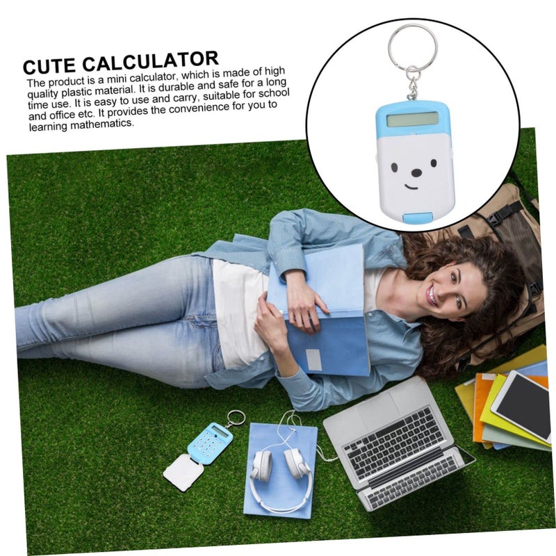 2pcs Creative Mini Calculator Portable LCD Display For Student Office Cartoon Pocket Counting Plastic Lightweight - Image 3