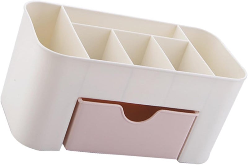 Tnfeeon Plastic Jewelry Storage Box, Stylish Design Ample Storage Space Glossy Makeup Organizer with Drawer Multi-Purpose for Dressing Table Bathroom - Image 3
