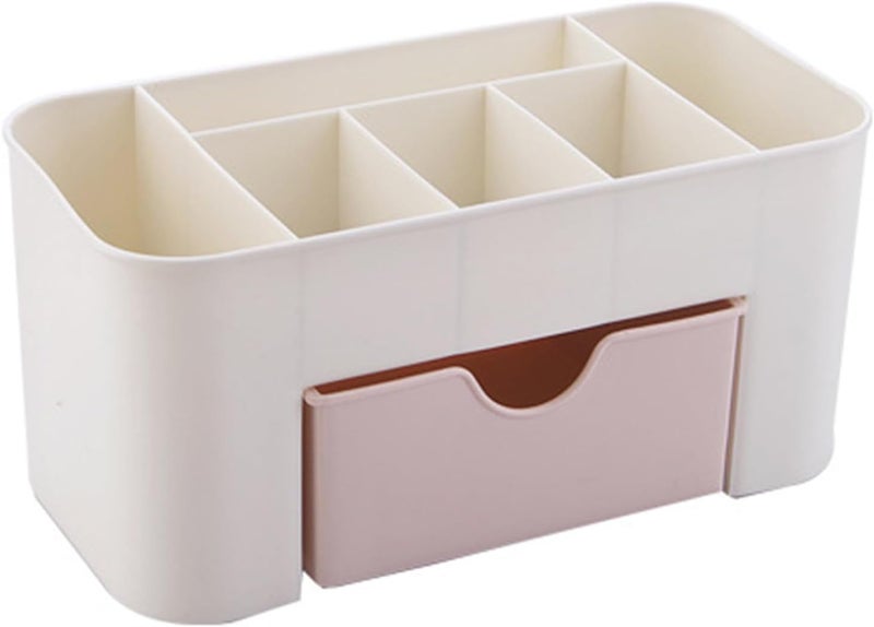 Tnfeeon Plastic Jewelry Storage Box, Stylish Design Ample Storage Space Glossy Makeup Organizer with Drawer Multi-Purpose for Dressing Table Bathroom - Image 5