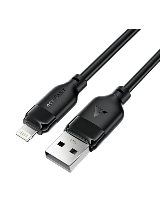 AceFast C16-06 TPU Charging Data Cable USB-A to Lightning 2M Black - Image 2