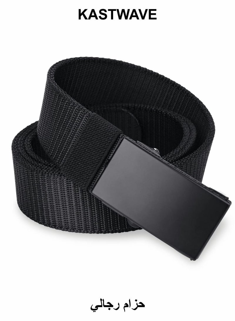 KASTWAVE Mens Belt, Nylon Canvas Belt with Heavy Duty Flip-Top Solid Metal Buckle, 1.5" Can Pruning Outdoor Sports Belt - Image 1