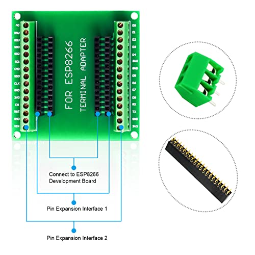 KeeYees ESP8266 Breakout Board GPIO 1 into 2 for ESP8266 ESP-12E Development Board (2PCS) - Image 3