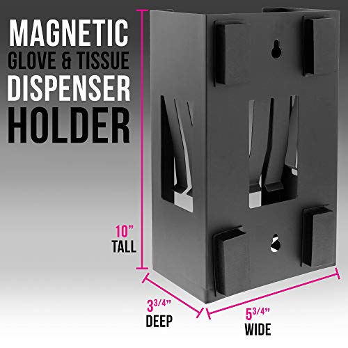 TCP Global Glove Holder for Wall Mount, Glove Dispenser, Tissue Box Holder for Wall Mount, Magnetic Latex Gloves Dispenser - Image 2