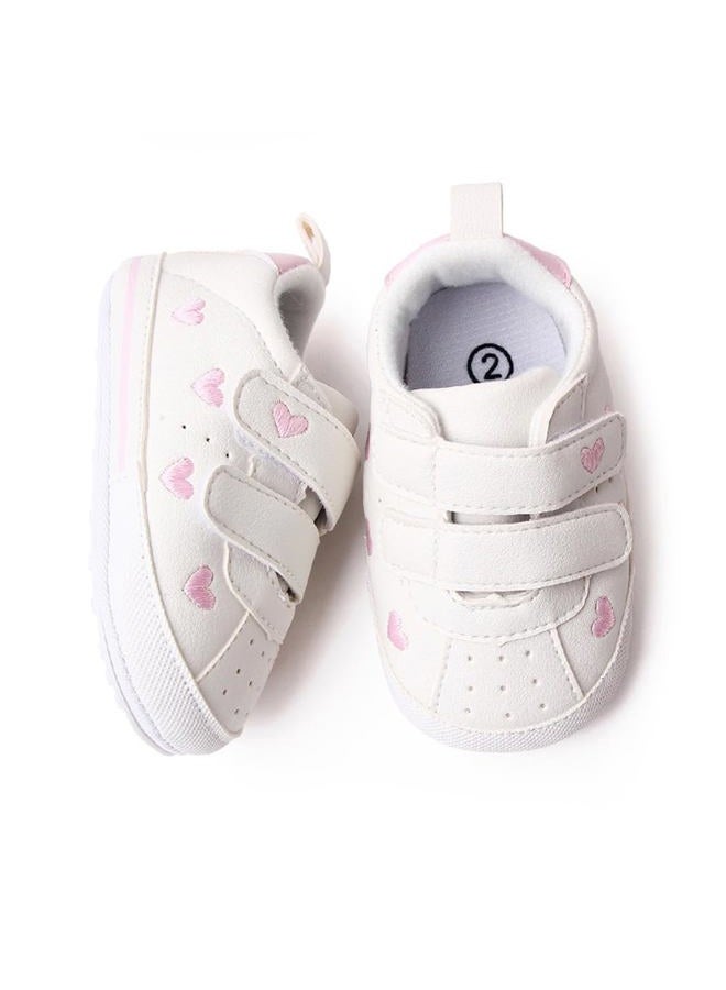 Clowora Baby Boys Girls Shoes Non-Slip Rubber Sole Sneakers Infant First Walking Toddler Crib Shoes Newborn Loafers Flats. (11/Pink,6-12 Months) - Image 3