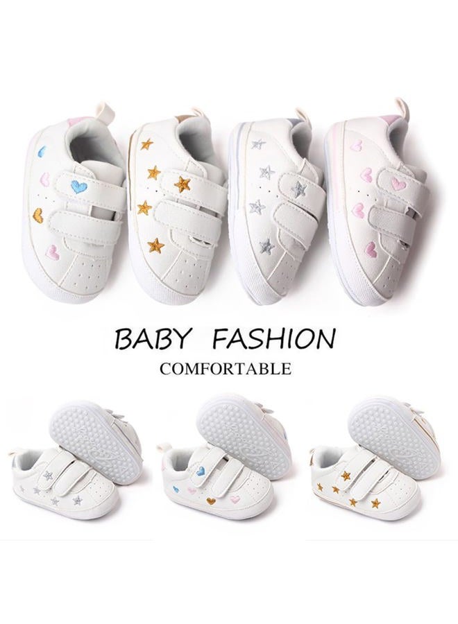 Clowora Baby Boys Girls Shoes Non-Slip Rubber Sole Sneakers Infant First Walking Toddler Crib Shoes Newborn Loafers Flats. (11/Pink,6-12 Months) - Image 5