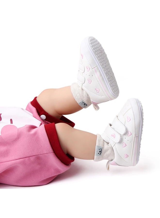 Clowora Baby Boys Girls Shoes Non-Slip Rubber Sole Sneakers Infant First Walking Toddler Crib Shoes Newborn Loafers Flats. (11/Pink,6-12 Months) - Image 2