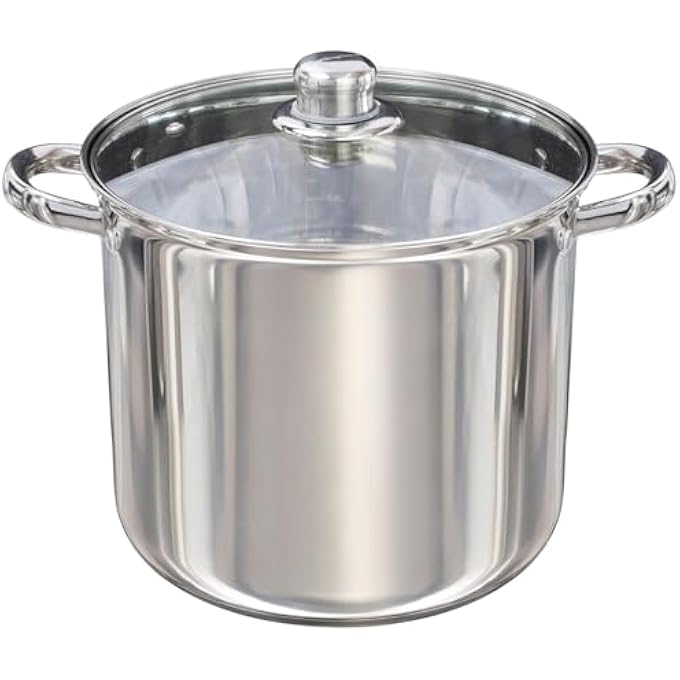 Buckingham Deep Induction Stock Pot With Glass Lid 24 Cm 9 L - Image 1