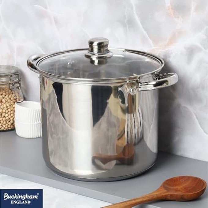 Buckingham Deep Induction Stock Pot With Glass Lid 24 Cm 9 L - Image 5