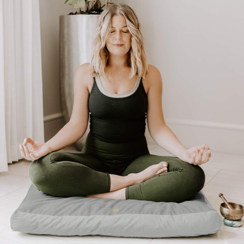 Florensi Florensi Meditation Mat Zabuton, Velvet Floor Cushions for Sitting, Meditation Cushions and Pillows with 100% Cotton Insert, Yoga Cushion for Women and Men - Image 1