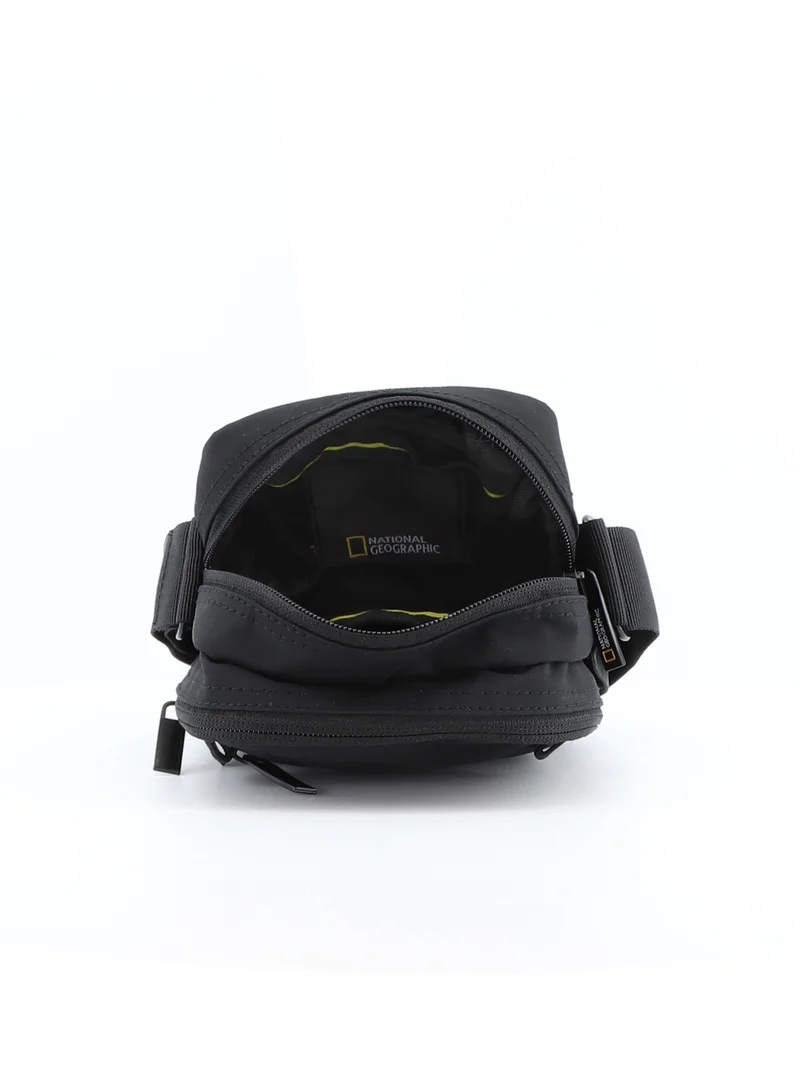 NATIONAL GEOGRAPHIC National Geographic Mutation Small Utility Bag Black, Zipper Compartment Casual Shoulder Bag For Men And Women Removable Shoulder Strap Secure RFID Pocket