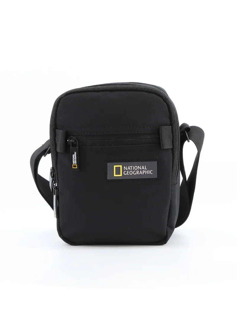 NATIONAL GEOGRAPHIC National Geographic Mutation Small Utility Bag Black, Zipper Compartment Casual Shoulder Bag For Men And Women Removable Shoulder Strap Secure RFID Pocket