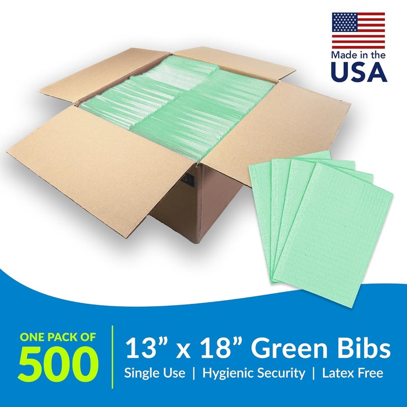 Tidi 917402 3-Ply Tissue Poly-Back Waffle Embossed Towel, 18" Length, 13" Width, Green (Pack of 500) - Image 5