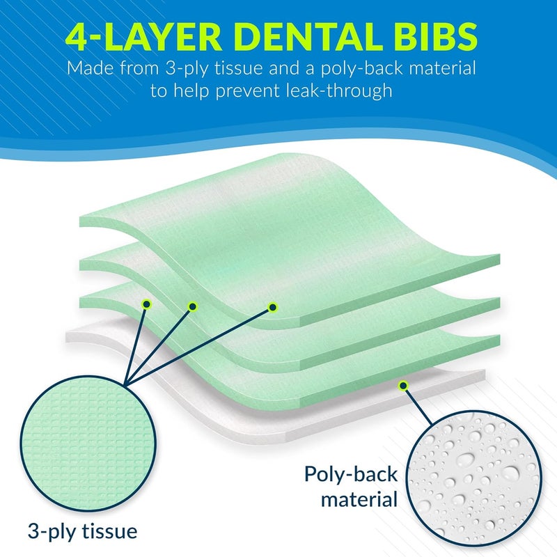 Tidi 917402 3-Ply Tissue Poly-Back Waffle Embossed Towel, 18" Length, 13" Width, Green (Pack of 500) - Image 2