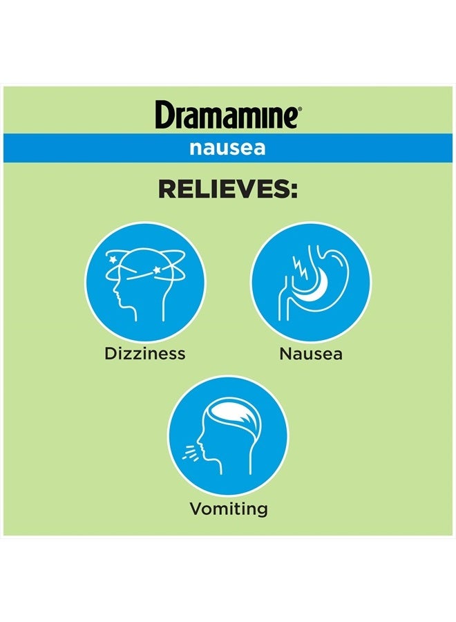 Dramamine دواء الغثيان طويل الأمد، تخفيف الغثيان، 10 حبة (عبوة من 2) - Image 2