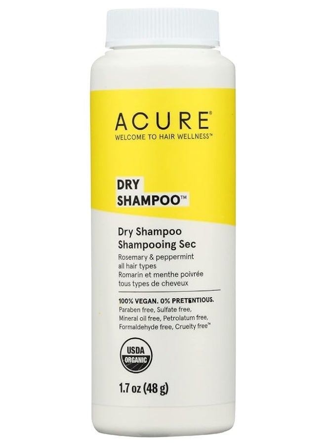 Acure شامبو جاف من أكور - لجميع أنواع الشعر | 100% نباتي | عضوي معتمد | إكليل الجبل والنعناع - يمتص الزيت ويزيل الشوائب بدون ماء | 1.7 أونصة سائلة - Image 1