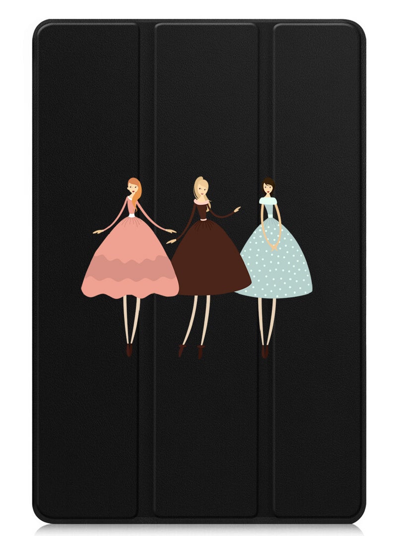 Theodor Protective Flip Case For Apple iPad Pro 13 (2024) With Trifold Stand Auto Wake Sleep Shockproof Cover Pretty Girls Illustration - Image 1