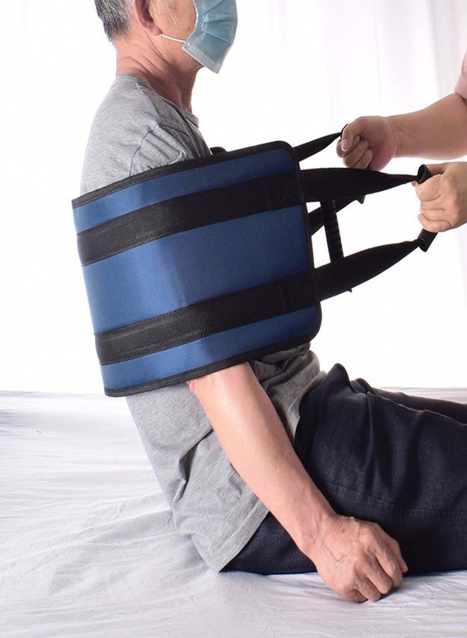 MEXPLE LiftPro Patient Lifting Belt From MEXPLE | Patient Lifting Aid, Bed Transfer Nursing Sling Belt with 4 Handles, Safe Transfer from Bed, Sofa, Wheelchair, Car (36”x14”) – Premium Blue Color - Image 1