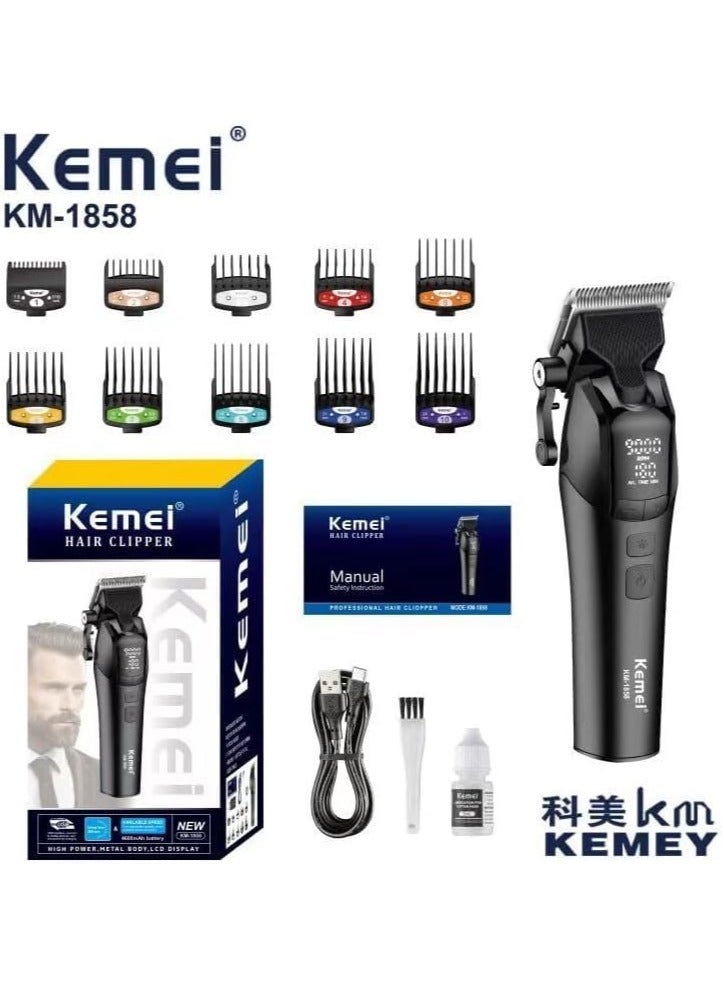 Kemei KM 1858 Men's Hair Clipper Get the Perfect Haircut at Home - Image 1