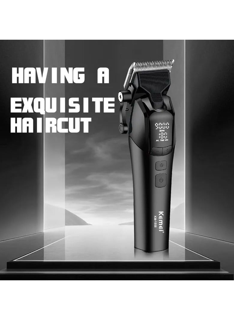 Kemei KM 1858 Men's Hair Clipper Get the Perfect Haircut at Home - Image 3
