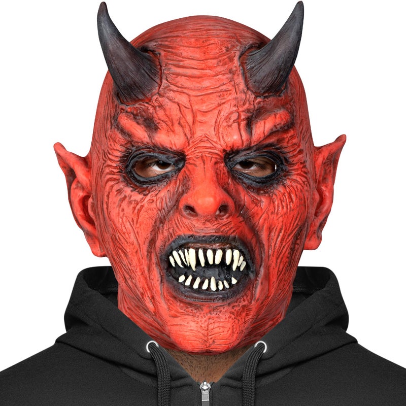 Zadin Algol Devil MaskDemon Face For MenHalloween Horror Mask for Adults Devil Costume Satan Lucifer Dracula Masquerade - Image 4