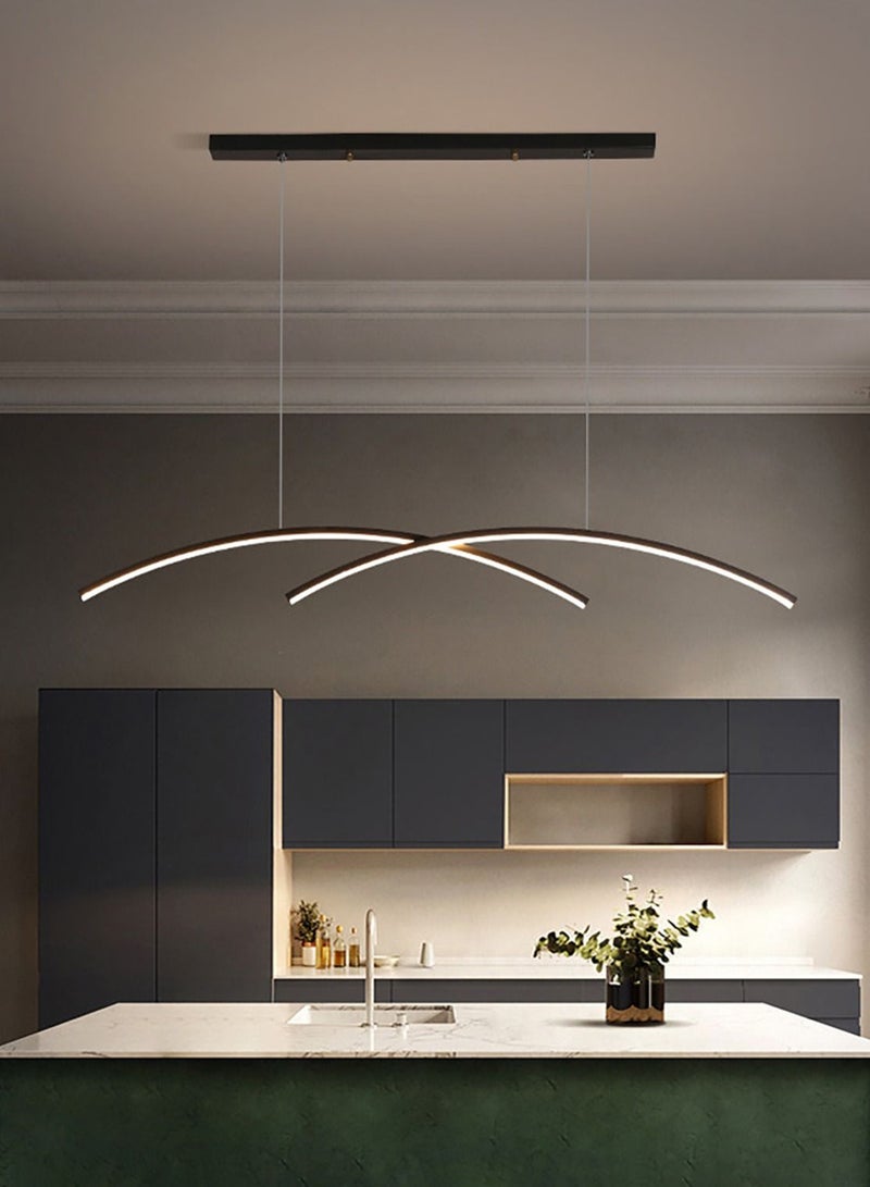 يقبست Architectural Pendant Light Ceiling Chandelier Hanging for Living Room Bedroom Dining Office Retail Three Lights Colour Adjustable 26W L90 cm - Image 1