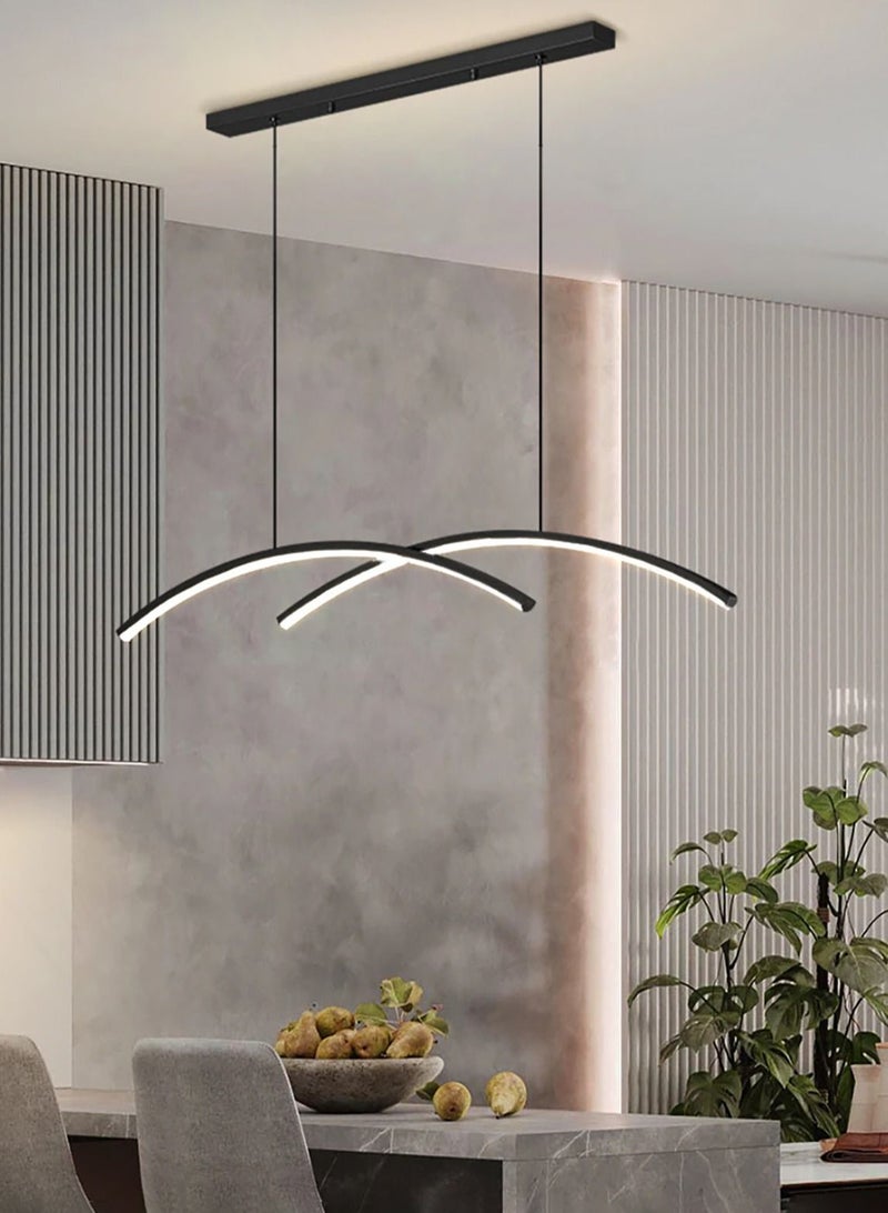 يقبست Architectural Pendant Light Ceiling Chandelier Hanging for Living Room Bedroom Dining Office Retail Three Lights Colour Adjustable 26W L90 cm - Image 4