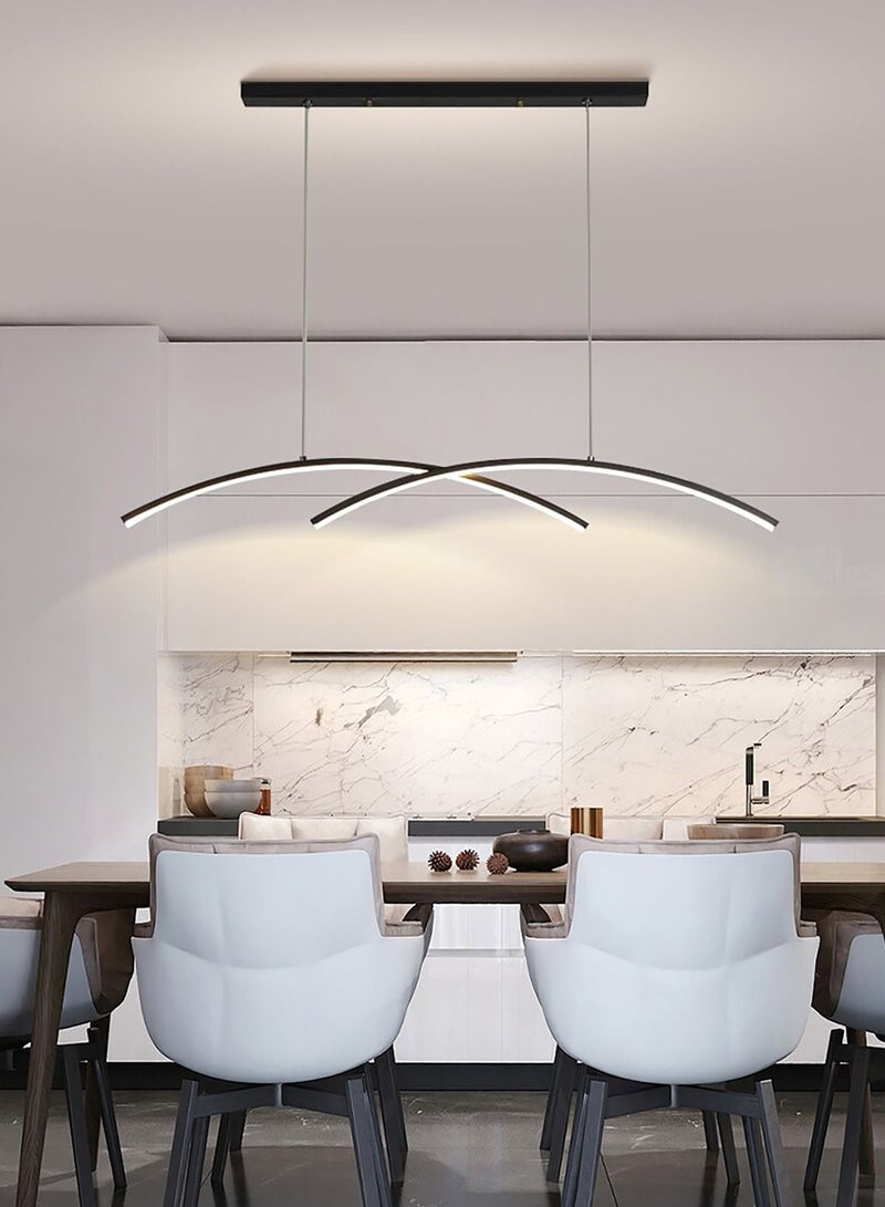 يقبست Architectural Pendant Light Ceiling Chandelier Hanging for Living Room Bedroom Dining Office Retail Three Lights Colour Adjustable 26W L90 cm - Image 3