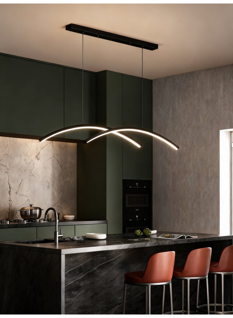 يقبست Architectural Pendant Light Ceiling Chandelier Hanging for Living Room Bedroom Dining Office Retail Three Lights Colour Adjustable 26W L90 cm - Image 2