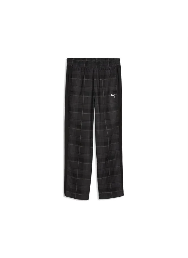 Puma PUMA Black T7 Relaxed Tartan Track Pants Men for Men | Best Price UAE